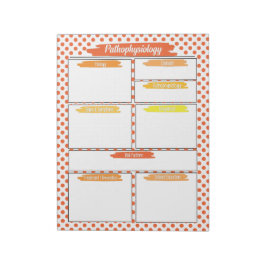 Oranje Verpleegkunde - Pathofysiologie Sjabloon Notitieblok