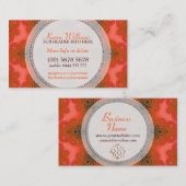 Oranje verse moderne tribale Visitekaartjes (Voorkant / Achterkant)