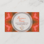 Oranje verse moderne tribale Visitekaartjes (Achterkant)