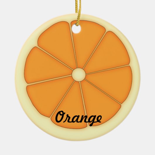 Oranje versiering keramisch ornament (Voorkant)