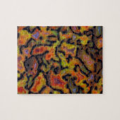 Oranje versteende dinosaurusbot legpuzzel (Horizontaal)