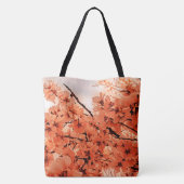 Oranje vertakkingen voor sierkersen, gestileerd tote bag (Achterkant)