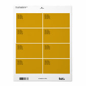 Oranje verzendlabel (Full Sheet)