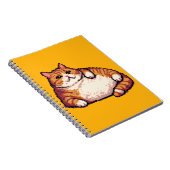 Oranje vet kat meme pixel art notitieboek (Rechterzijde)