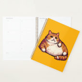 Oranje vet kat meme pixel art planner (Display)
