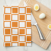 Oranje Vet Mod Squares Theedoek (Quarter Fold)