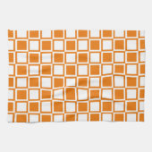 Oranje Vet Mod Squares Theedoek (Horizontaal)