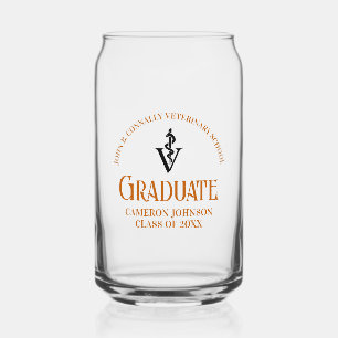 Oranje Veterinaire School Afstuderen Custom Blikvorm Glas