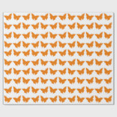 Oranje vette vlinders cadeaupapier (Vlak)