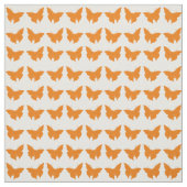 Oranje vette vlinders stof (Swatch)