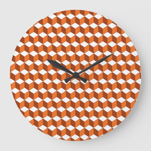 Oranje vierkant: Abstracte achtergrond Grote Klok (Voorkant)