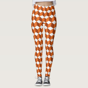Oranje vierkant: Abstracte  achtergrond Leggings