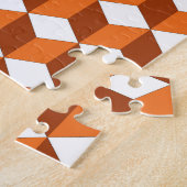 Oranje vierkant: Abstracte  achtergrond Legpuzzel (Zijkant)
