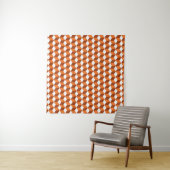 Oranje vierkant: Abstracte achtergrond Wandkleed (In Situ (horizontaal))