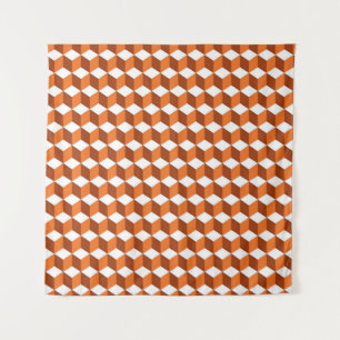 Oranje vierkant: Abstracte achtergrond Wandkleed
