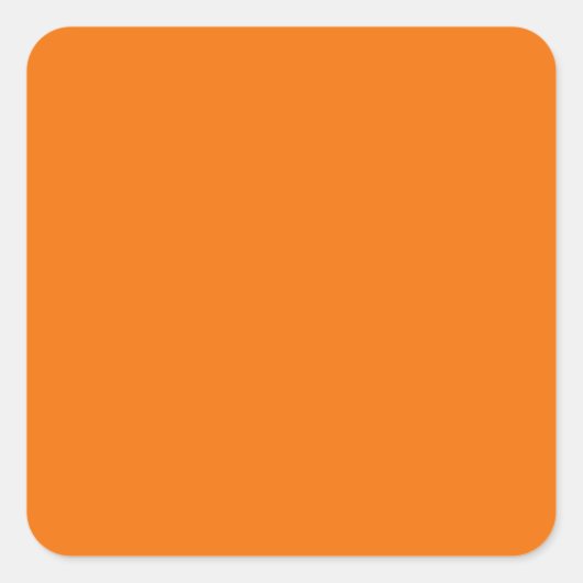 Oranje vierkant Sticker (Voorkant)