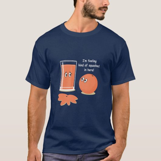 Oranje vierkant t-shirt (Voorkant)