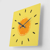 Oranje Vierkante Klok (Hoek)