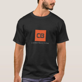 Oranje Vierkante Monogrambouw, Elektro T-shirt