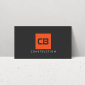 Oranje Vierkante Monogrambouw, Elektro Visitekaartje