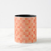Oranje Vierkante Pixels  Mok (Midden)