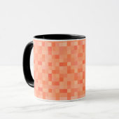 Oranje Vierkante Pixels  Mok (Voorkant links)