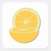 Oranje Vierkante Sticker (Voorkant)