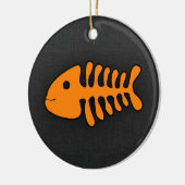 Oranje vis Botten Keramisch Ornament (Links)