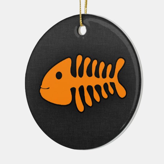 Oranje vis Botten Keramisch Ornament (Links)