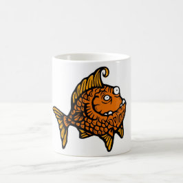 Oranje vis koffiemok