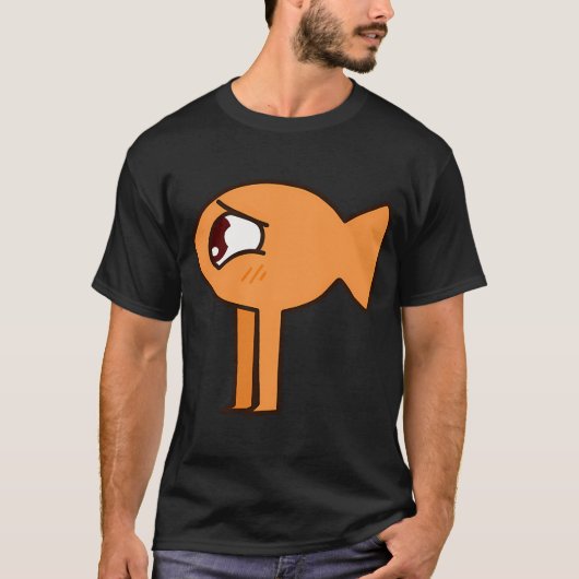 Oranje Vis met Benen T-shirt (Voorkant)