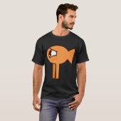 Oranje Vis met Benen T-shirt (Voorkant volledig)