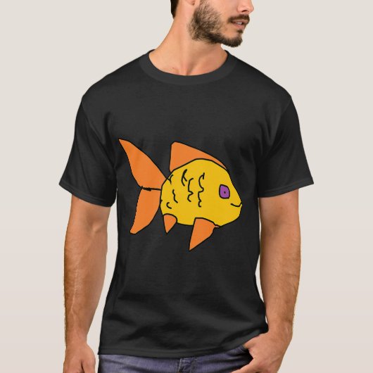 oranje vis t-shirt (Voorkant)