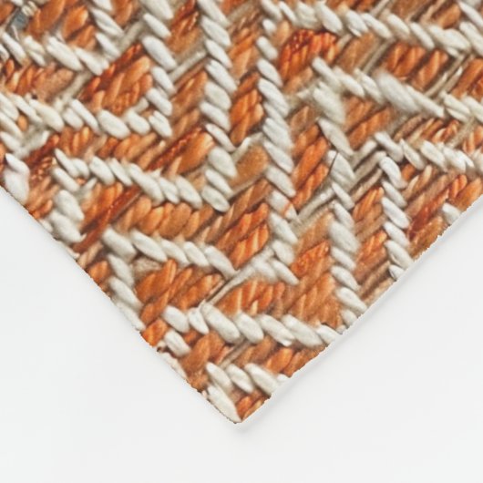  oranje visgraat fleece deken (Hoek)