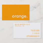 oranje. visitekaartje (Voorkant / Achterkant)