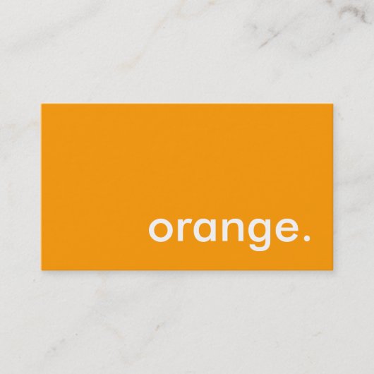 oranje. visitekaartje (Voorkant)