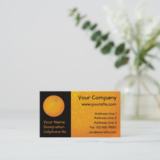 Oranje Visitekaartje (Staand voorkant)