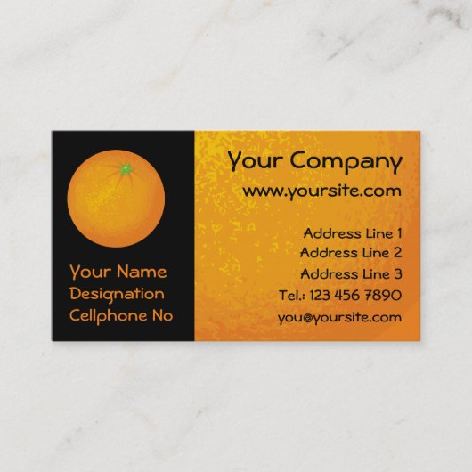 Oranje Visitekaartje (Voorkant)