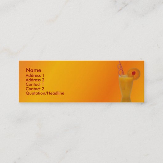 Oranje Visitekaartje (Voorkant)