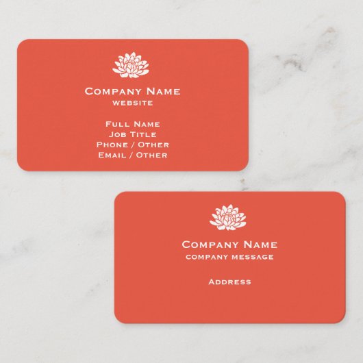 Oranje Visitekaartje (Voorkant / Achterkant)