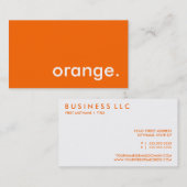 oranje. visitekaartje (Voorkant / Achterkant)