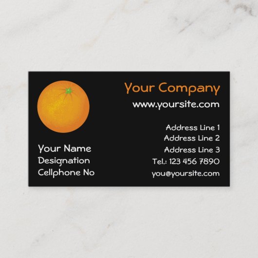 Oranje Visitekaartje (Voorkant)
