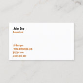  Oranje Visitekaartje (Achterkant)