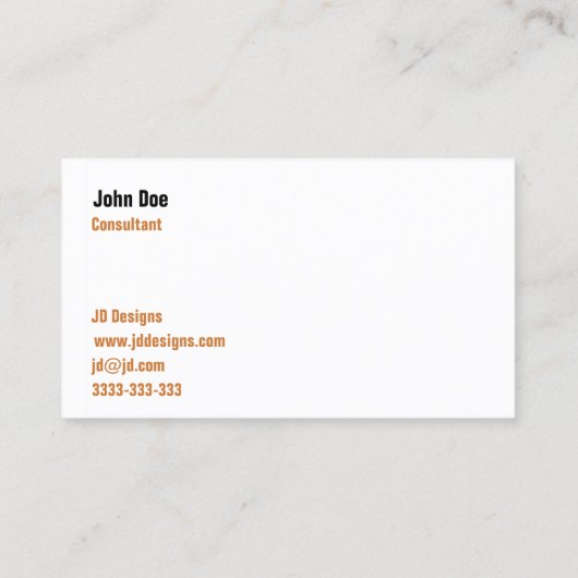  Oranje Visitekaartje (Achterkant)