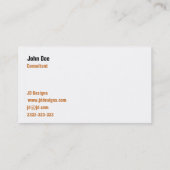  Oranje Visitekaartje (Achterkant)