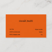 Oranje Visitekaartje (Achterkant)