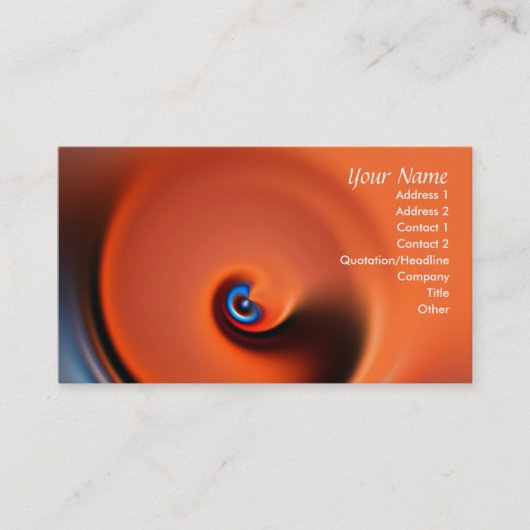 oranje visitekaartje (Voorkant)