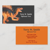 Oranje Visitekaartje Dinosaur (Voorkant / Achterkant)
