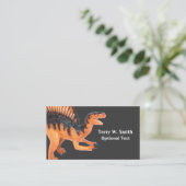 Oranje Visitekaartje Dinosaur (Staand voorkant)