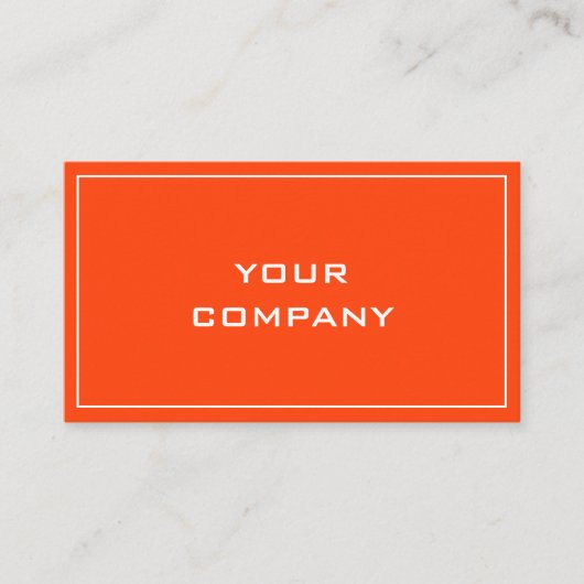 Oranje Visitekaartje gepersonaliseerd uw eigen ont (Voorkant)